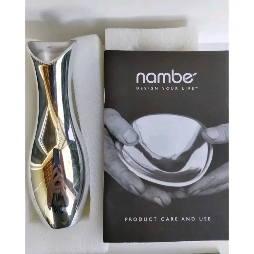 Nambe Silver Metal Bud Vase #6180 Modernist Aluminum Alloy Vintage 1998
